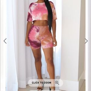 Tye Dye FASHION NOVA Biker Short Set
